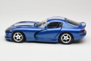 Dodge Viper GTS SR II Blauw met Witte Strepen Bburago 1:18 3330 Metaal — afbeelding 4 van 8
