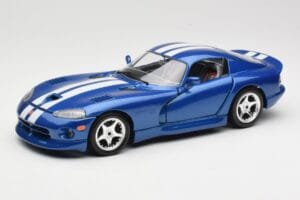 Dodge Viper GTS SR II Blauw met Witte Strepen Bburago 1:18 3330 Metaal