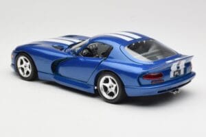 Dodge Viper GTS SR II Blauw met Witte Strepen Bburago 1:18 3330 Metaal — afbeelding 7 van 8