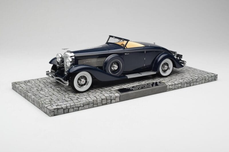 Duesenberg SJN Convertible Coupe Midnight Blue Minichamps 1:18 107150332 Metaal