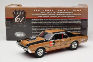 Oldsmobile 442 Hurst Hairy Olds Twin-Engine 4WD 1966 Highway 61 1:18 50089 Metaal — afbeelding 8 van 8