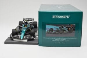 Aston Martin AMR23 #14 F. Alonso 3rd Place Saudi Arabian GP 2023 Minichamps 1:18 117230214 Metaal — afbeelding 6 van 7