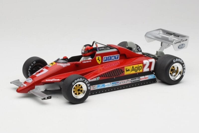 Ferrari 126C2 #27 G. Villeneuve GP Belgium 1982 MCG 1:18 MCG18629F Metaal