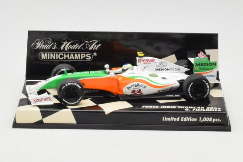 Force India Mercedes VJM02 #21 G. Fisichella Showcar 2009 Minichamps 1:43 400090091 Metaal