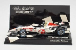 Honda RA106 #12 J. Button Hungarian GP Winner F1 2006 Minichamps 1:43 400060112 Metaal