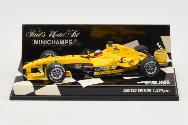 Jordan EJ14 Ford #18 N. Heidfeld Jordan Ford F1 Team Showcar 2004 Minichamps 1:43 400040088 Metaal