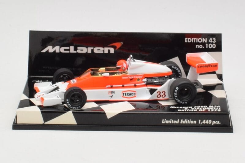 McLaren Ford M26 B. Giacomelli British GP 1978 Minichamps 1:43 530784333 Metaal