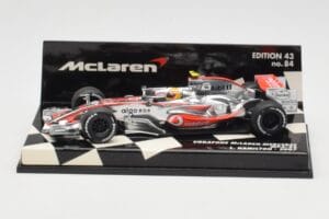 McLaren Mercedes MP4-22 #2 L. Hamilton Race Car 2007 Minichamps 1:43 530074302 Metaal
