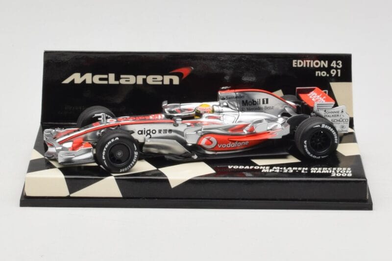 McLaren Mercedes MP4-23 #22 L. Hamilton Race Car 2008 Minichamps 1:43 530084322 Metaal