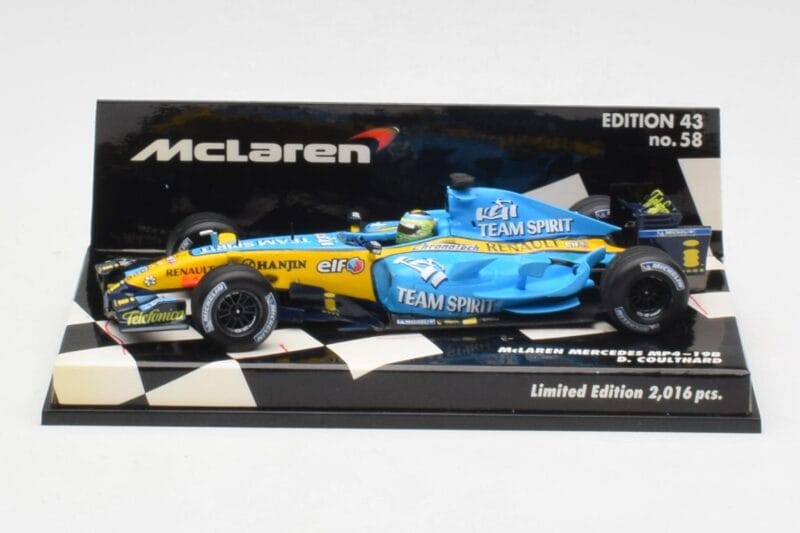 McLaren MP4-19B #5 D. Coulthard F1 2004 Minichamps 1:43 530044315 Metaal