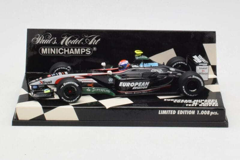 Minardi Cosworth PS03 M. Bobbi Test Car 2003 Minichamps 1:43 400030039 Metaal