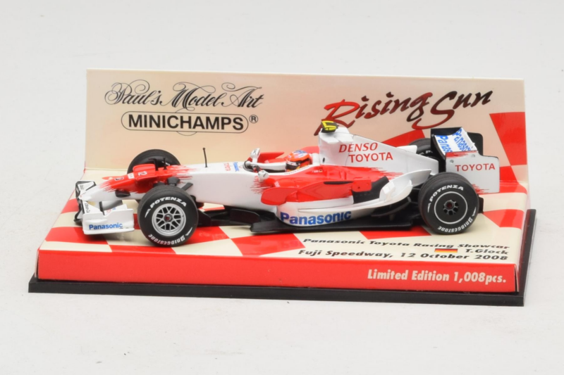 Panasonic Toyota Racing TF108 T. Glock F1 Showcar 2008 Minichamps 1:43 403080082 Metaal