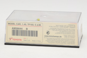 Toyota TF103 #21 C. da Matta Panasonic Toyota Racing F1 2003 Minichamps 1:43 AM26644B Metaal — afbeelding 5 van 5