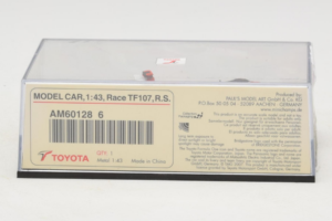 Toyota TF107 #11 R. Schumacher Panasonic Toyota Racing F1 2007 Minichamps 1:43 AM601286 Metaal — afbeelding 5 van 5