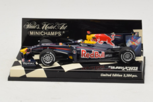 Red Bull Racing RB6 S. Vettel F1 Showcar 2010 Minichamps 1:43 400100075 Metaal