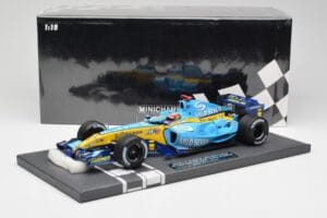Renault F1 Team R25 #5 F. Alonso 3rd Place Brazil GP 2005 World Champion Minichamps 1:18 117051705 Metaal — afbeelding 7 van 7