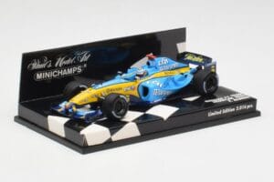 Renault R25 F. Alonso F1 World Champion Showcar 2005 Minichamps 1:43 400050075 Metaal — afbeelding 3 van 5