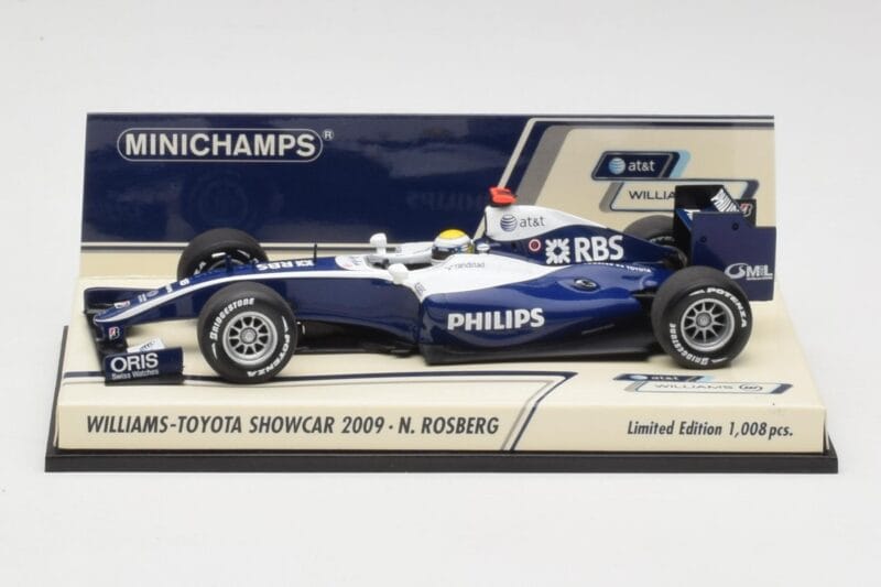 Williams FW31 N. Rosberg F1 Showcar 2009 Minichamps 1:43 Williams FW31 N. Rosberg F1 Showcar 2009 Minichamps 1:43 400090086 Metaal