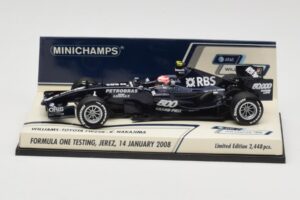 Williams Toyota FW29B K. Nakajima Jerez Test 14 Januari 2008 Minichamps 1:43 400080108 Metaal