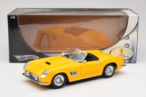 Ferrari 250 GT California Spider Geel Hot Wheels 1:18 23905 Metaal — afbeelding 8 van 8