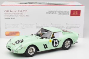 Ferrari 250 GTO #15 S. Moss / G. Hill Goodwood 1962 CMC 1:18 M-247 Metaal — afbeelding 6 van 6