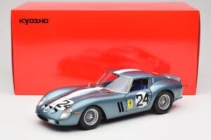 Ferrari 250 GTO #24 P. Rodriguez 12 Hours of Sebring GT3.0 Winner 1962 Kyosho 1:18 08438D Metaal — afbeelding 8 van 8