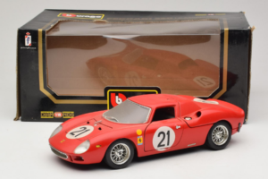 Ferrari 250 LM #21 M. Gregory / J. Rindt 24 Hours of Le Mans 1965 Bburago 1:18 3033-P2 Metaal — afbeelding 8 van 8