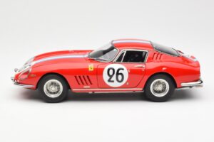 Ferrari 275 GTB Competizione #26 G. Biscaldi / A. de Bourbon Team Hugus 24 Hours of Le Mans 1966 CMC 1:18 M-199 Metaal — afbeelding 3 van 6