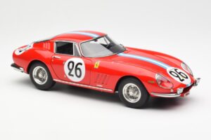 Ferrari 275 GTB Competizione #26 G. Biscaldi / A. de Bourbon Team Hugus 24 Hours of Le Mans 1966 CMC 1:18 M-199 Metaal — afbeelding 4 van 6