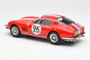 Ferrari 275 GTB Competizione #26 G. Biscaldi / A. de Bourbon Team Hugus 24 Hours of Le Mans 1966 CMC 1:18 M-199 Metaal — afbeelding 5 van 6