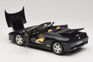 Ferrari 348 Spider Zwart Met Zilveren Wielen Mira 1:18 6918 Metaal — afbeelding 5 van 8
