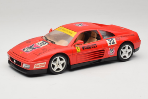 Ferrari 348 TB #32 Pirelli Rood 1989 Bburago 1:18 3039-P1 Metaal
