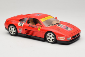 Ferrari 348 TB #32 Pirelli Rood 1989 Bburago 1:18 3039-P1 Metaal — afbeelding 6 van 8