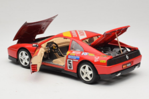 Ferrari 348 TB #5 Monroe Rood 1989 Bburago 1:18 3039-M1 Metaal — afbeelding 5 van 8