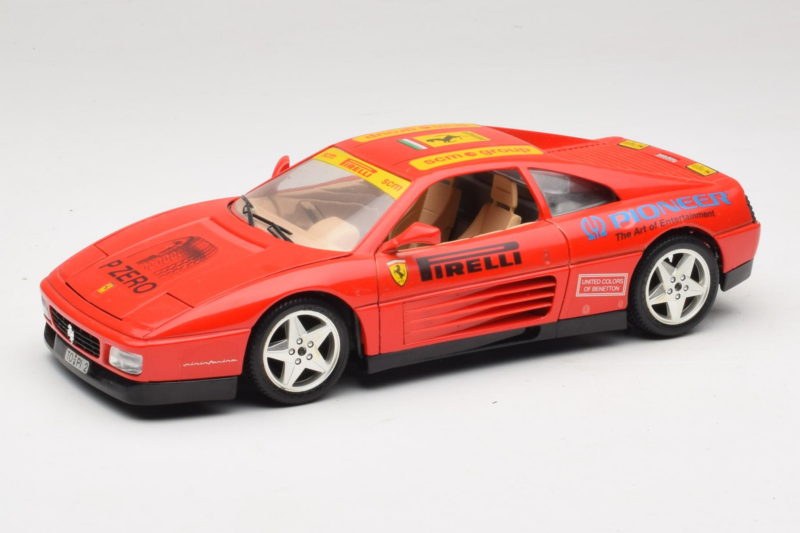 Ferrari 348tb Pirelli Rood Bburago 1:18 3039-P2 Metaal