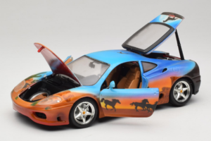 Ferrari 360 Modena Bracio Gotz Running Horses Livery Bburago 1:18 3358-B1 Metaal — afbeelding 2 van 8