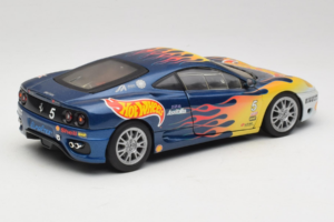 Ferrari 360 Modena Challenge #5 Hot Wheels Purple Fire Livery 1999 Bburago 1:18 29619 Metaal — afbeelding 3 van 8