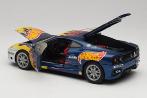 Ferrari 360 Modena Challenge #5 Hot Wheels Purple Fire Livery 1999 Bburago 1:18 29619 Metaal — afbeelding 5 van 8