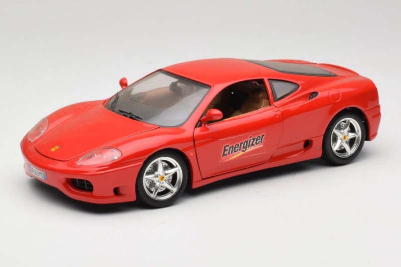 Ferrari 360 Modena Energizer Rood Bburago 1:18 3358-P3 Metaal