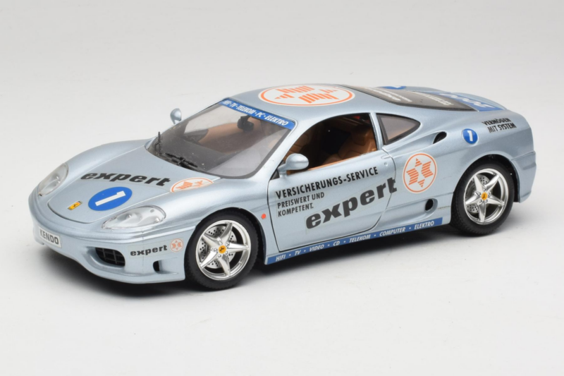 Ferrari 360 Modena Expert #1 Zilver Bburago 1:18 3348-S1 Metaal
