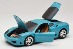Ferrari 360 Modena Migros Limited Edition 333 stuks Blauw Bburago 1:18 3358-G1 Metaal — afbeelding 2 van 8