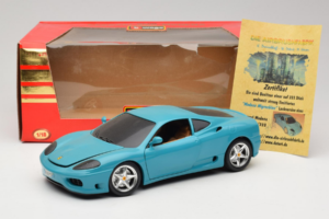 Ferrari 360 Modena Migros Limited Edition 333 stuks Blauw Bburago 1:18 3358-G1 Metaal — afbeelding 8 van 8