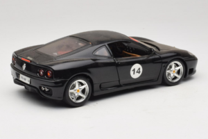 Ferrari 360 Modena #14 Zwart Limited Edition Bburago 1:18 3368-B1 Metaal — afbeelding 3 van 8