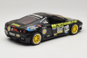 Ferrari 360 Modena Rentabel #314 Gagliardi Zwart Bburago 1:18 3378-B1 Metaal — afbeelding 3 van 8