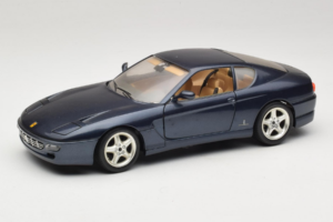 Ferrari 456 GT Blauw Bburago 1:18 3036-B1 Metaal