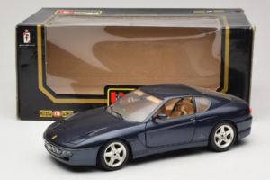 Ferrari 456 GT Blauw Bburago 1:18 3036-B1 Metaal — afbeelding 8 van 8