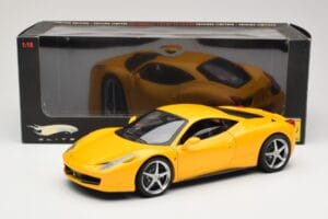 Ferrari 458 Italia Geel Hot Wheels 1:18 P9894 Metaal — afbeelding 8 van 8
