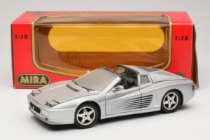 Ferrari 512TR Targa Zilver Mira 1:18 6175 Metaal — afbeelding 8 van 8