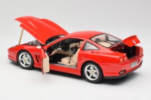 Ferrari 550 Maranello Rood Bburago 1:18 3064 Metaal — afbeelding 5 van 8