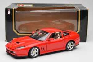 Ferrari 550 Maranello Rood Bburago 1:18 3064 Metaal — afbeelding 8 van 8